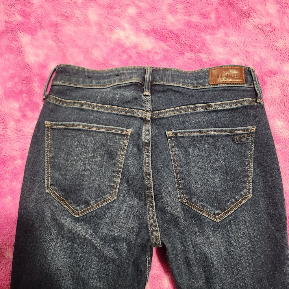 Hollister 7S Womens High Rise Super Skinny Jeans Dark Wash Stretch W28 L26 - Picture 9 of 11